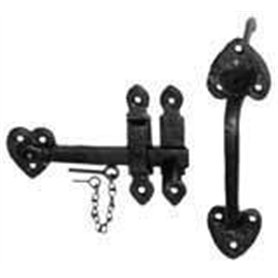 Black Cottage Suffolk Antique Thumb Latch C/W Lock broches by DoorFittings4U fente