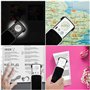 Kurtzy Loupe Éclairante de Poche LED - Loupe 30X 60X 90X - Loupe de Lecture Lumineuse pour Séniors - Loupe de Poche Pliable Noir