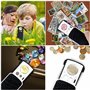 Kurtzy Loupe Éclairante de Poche LED - Loupe 30X 60X 90X - Loupe de Lecture Lumineuse pour Séniors - Loupe de Poche Pliable Noir