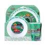 Ensemble de vaisselle 3 pièces en forme de véhicule - Assiette, bol et gobelet - Pour enfants - Sans BPA