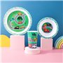 Ensemble de vaisselle 3 pièces en forme de véhicule - Assiette, bol et gobelet - Pour enfants - Sans BPA