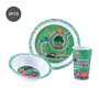 Ensemble de vaisselle 3 pièces en forme de véhicule - Assiette, bol et gobelet - Pour enfants - Sans BPA