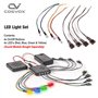 COSVOX, Pack lumière et Son Cosplay. Puce Audio MP3 DIY avec 4 Boutons poussoirs et 4 LED colorées. Mémoire de 8 Mo Ajoutez de l