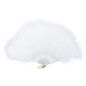 FANSOF.FANS Ventilateur à Main en Plumes de Marabou 45cm