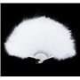 FANSOF.FANS Ventilateur à Main en Plumes de Marabou 45cm, déguisement Robe de soirée de Noces Cadeau en Plein air Vintage Danse 