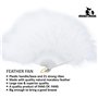 FANSOF.FANS Ventilateur à Main en Plumes de Marabou 45cm, déguisement Robe de soirée de Noces Cadeau en Plein air Vintage Danse 