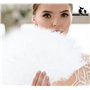 FANSOF.FANS Ventilateur à Main en Plumes de Marabou 45cm, déguisement Robe de soirée de Noces Cadeau en Plein air Vintage Danse 
