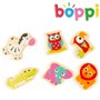 boppi Grand Cube d'activité en Bois 5 en 1 Labyrinthe à Billes à 2 Sens Huit Jouet sensoriel pour bébé avec Boulier Horloge Trie