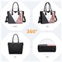 Miss Lulu Sac à Main Femme Cabas Bandoulière en Cuir PU, Sac Épaule en Forme de V - Sac Ado Multicolore en Simili Cuir, Cadeau N