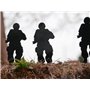 hhhunting Lot de 6 Debout 10cm métal Soldat Cible Chasse galerie, AIR Rifle Knock en Bas Cible Ensemble Super Cadeau de Noël