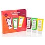 Q+A Coffret Cadeau Trio de Soins Corporels Voyage, comprenant un Gel Douche à l'Acide Hyaluronique, un Gommage Exfoliant Corps à