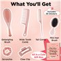 Lily England Coffret Soins Cheveux Premium - Set 6 Pièces avec Brosse Démêlante et Accessoires avec Stickers - Cadeau Parfait po