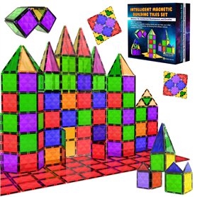 Desire Deluxe Montessori Lot de 37 Blocs de Construction magnétiques pour garçons et Filles – Jeu de Construction éducatif – Cad