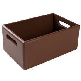 Creative Deco Caisse Bois Rangement Marron | 30 x 20 x 13 cm (+/- 1cm) | Boîte de Rangement Bois avec Poignées | Boite Rangement