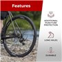 Fincci Gravel Pneus 700 x 38c avec Protection Anti Crevaison 1mm - Paire Pliable Tire 28 x 1.5 Pouces avec 2x Chambre a Air Pres