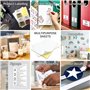 20 Feuilles de qualité Blanc brillant Autocollant A4/dos adhésif l'impression d'étiquettes Feuilles de papier