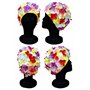 Blue Reef Leo Floral Bonnet de bain classique rétro 3D pour femme Multicolore Jaune Rose Violet Bleu Blanc Rouge Taille unique