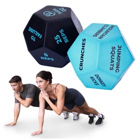 Fitness Mad Dés d'Exercice à 12 Faces - Entraînement Complet du Corps