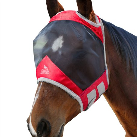 Harrison Howard CareMaster Pro Luminous Masque Anti-Mouches Protection Anti-UV Rouge Cheval (L)