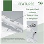 OfficeGear Lot de 50 porte-badges d'événement horizontaux à suspendre format A7 (150 x 74 mm) Plus inserts imprimables – Support