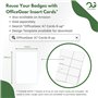 OfficeGear Lot de 50 porte-badges d'événement verticaux à suspendre de taille A7 (74 x 105 mm) Plus inserts imprimables – Suppor