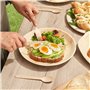 HAAGO 80 Pcs Vaisselle Jetable en Feuille de Palmier - Disposable Plates & Cutlery, comme Assiettes Bambou - 20 Assiettes et 60 