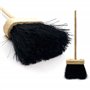 Newman and Cole Brosse de nettoyage compacte pour la cheminée et la maison avec poignée en bois et poils serrés et doux 36 cm
