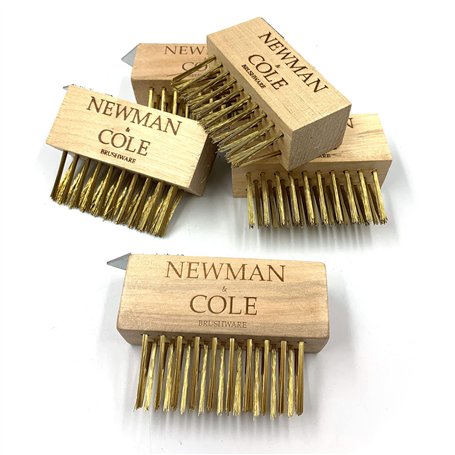 Newman and Cole Lot de 5 têtes de brosse de rechange pour terrasse | Têtes coudées pour gratter les mauvaises herbes et l'accumu