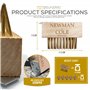 Newman and Cole Lot de 5 têtes de brosse de rechange pour terrasse | Têtes coudées pour gratter les mauvaises herbes et l'accumu