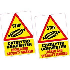 Lot de 2 autocollants en vinyle pour convertisseur catalytique 100 x 70 mm