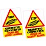 Lot de 2 autocollants en vinyle pour convertisseur catalytique 100 x 70 mm
