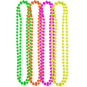Lot de 4 perles multicolores fluo