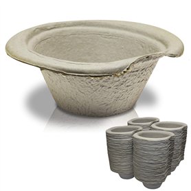 RE-GEN - Lot de 200 bols jetables à usage général en pulpe | Fabriqués à partir de matériaux recyclés | Idéal pour les déchets d