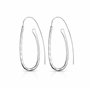 Boucles d'oreilles créoles martelées en argent sterling