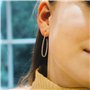 Boucles d'oreilles créoles martelées en argent sterling