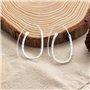 Boucles d'oreilles créoles martelées en argent sterling