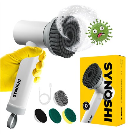 Brosse de Nettoyage électrique Synoshi avec 3 têtes interchangeables et 2 Vitesses