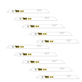10 x SabreCut SCRS1122HF_10 225 mm 10 TPI S1122HF Lames de scie sabre à coupe rapide pour bois et métal compatibles avec Bosch D
