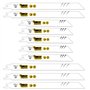SabreCut SCRSK10HF Lot de 10 lames de scie sabre 150 mm 225 mm 10 TPI S922HF S1122HF pour coupe rapide du bois et du métal Compa
