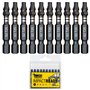 10 x SabreCut SCTX2550_10 50 mm TX25 T25 Jeu d'embouts de tournevis à percussion à une extrémité Torx Heavy Duty avec boîte de r