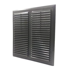 Grille d'aération graphite 350 mm x 350 mm avec moustiquaire de ventilation 35