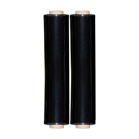 RelianceUK Lot de 2 rouleaux de film étirable noir étirable pour déménagement et emballage