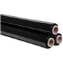 RelianceUK Lot de 2 rouleaux de film étirable noir étirable pour déménagement et emballage, auto-adhésif (400 mm x 150 mm)