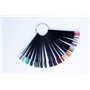 Apex® Lot de 50 bagues de présentation de couleurs pour ongles - Bâtons de Swatch - Bâtonnets pop - Pour nail art - Noir