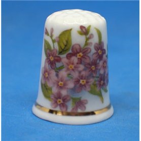 Birchcroft Dé à coudre en porcelaine de Chine Rose Forget Me Not avec boîte de présentation