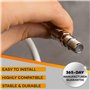 ASNQ Cable Coaxial TV RG6 - Cable Antenne TV 2m avec Connecteurs 75 OHM - Câble TV Numériquey, Premium à Haut Débit, Pour Intern