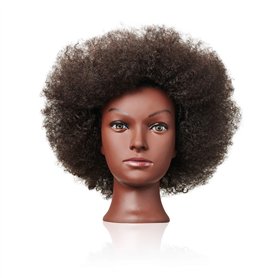 Tête de mannequin afro crépus serrés bouclés type 4 Marron