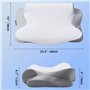 AOTOZE Oreiller Ergonomique Cervical, 2 en 1 Oreiller Papillon à Mémoire de Forme, Coussin pour Les Dormeurs sur Le Côté, Le Dos