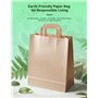 Lot de 25 grands sacs en papier kraft marron avec poignées - 30 x 25 x 12 cm - Idéal pour le déjeuner, les cadeaux, le stockage,
