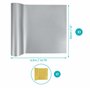 5 m - Rouleau Vinyle Permanent Argent/Or Métallisé pour Décoration de Fenêt